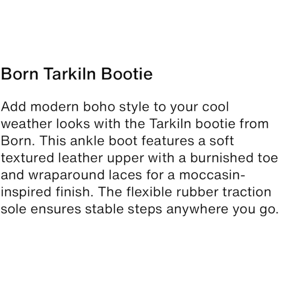 Born Womens 7.5 Tarkiln Bootie Ankle Boot Suede Leather Side Zip Round Toe Black - Picture 14 of 16